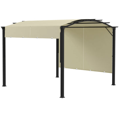 11' x 11' Retractable Pergola Canopy for Patio, Backyard, Beige Pergolas   at Gallery Canada