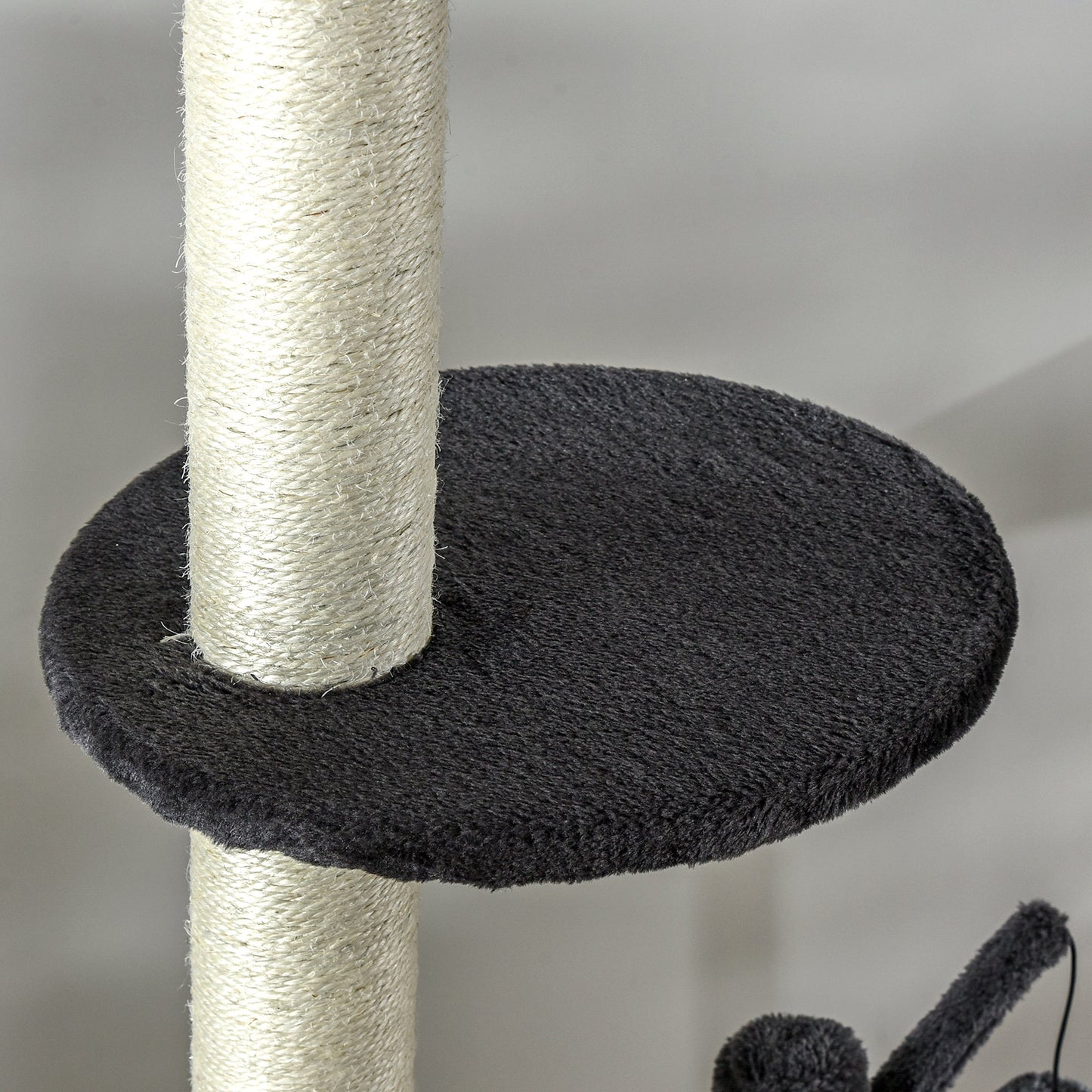 110" Floor-to-Ceiling Cat Tree Activity Center with Hammock and Scratching Post, Dark Grey Floor to Ceiling Cat Trees   at Gallery Canada