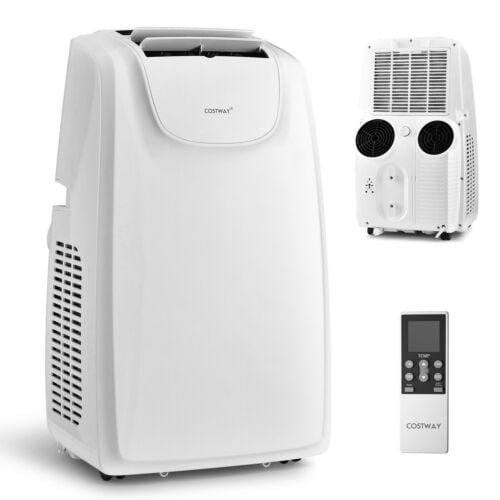 11500 BTU Dual Hose Portable Air Conditioner with Remote Control, White Portable Air Conditioners White  at Gallery Canada