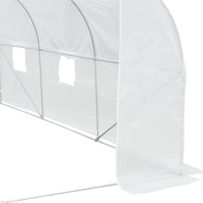 11.5'x9.8'x6.6' Portable Walk-In Tunnel Greenhouse Garden Warm House - White Tunnel Greenhouses   at Gallery Canada