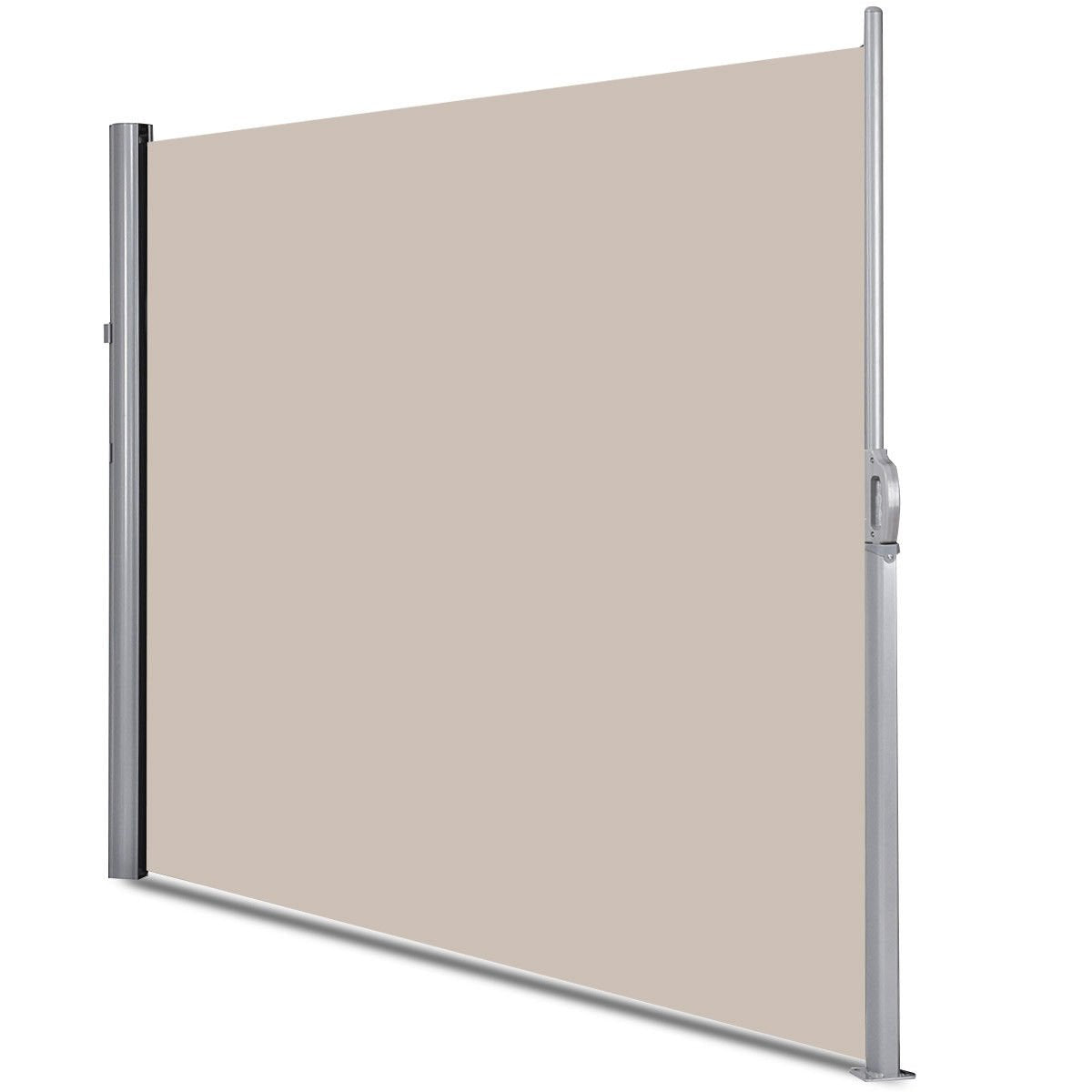 118.5 x 71 Inch Patio Retractable Folding Side Awning Screen Outdoor Shades   at Gallery Canada