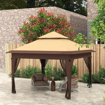 11x11FT Pop Up Canopy with 1-Button Push, Mosquito Netting, Carry Bag, Sandbags, Height Adjustable Instant Shelter Pop Up Canopies   at Gallery Canada