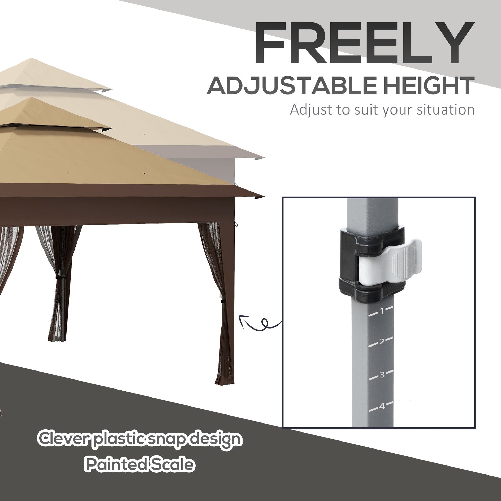 11x11FT Pop Up Canopy with 1-Button Push, Mosquito Netting, Carry Bag, Sandbags, Height Adjustable Instant Shelter Pop Up Canopies   at Gallery Canada