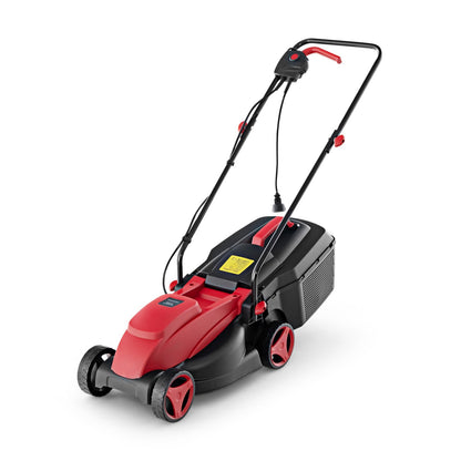 12-AMP 13.5 Inch Adjustable Electric Corded Lawn Mower with Collection Box, Red Lawn Care Tools   at Gallery Canada