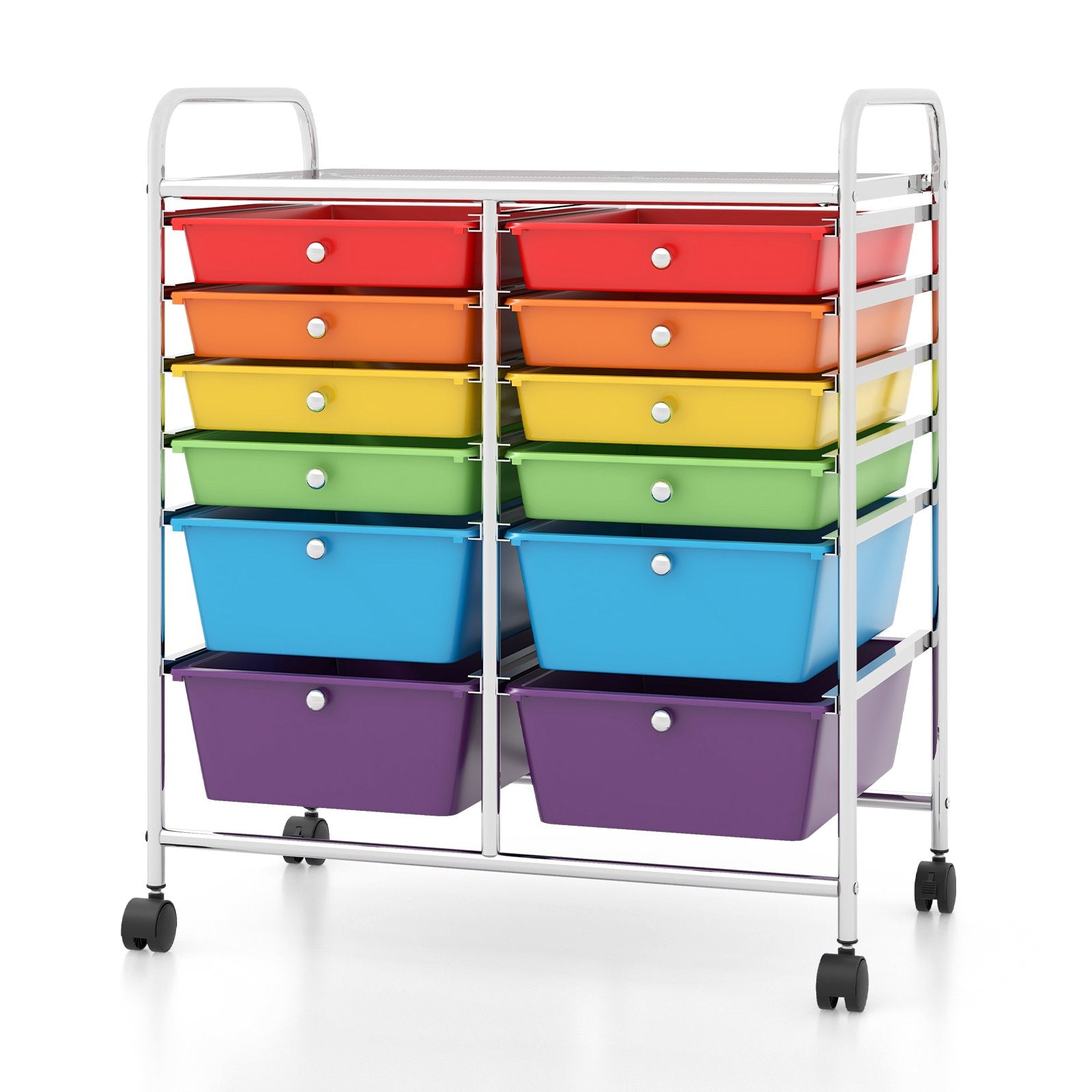 12 Drawers Rolling Cart Storage Scrapbook Paper Organizer Bins, Multicolor File Cabinets   at Gallery Canada