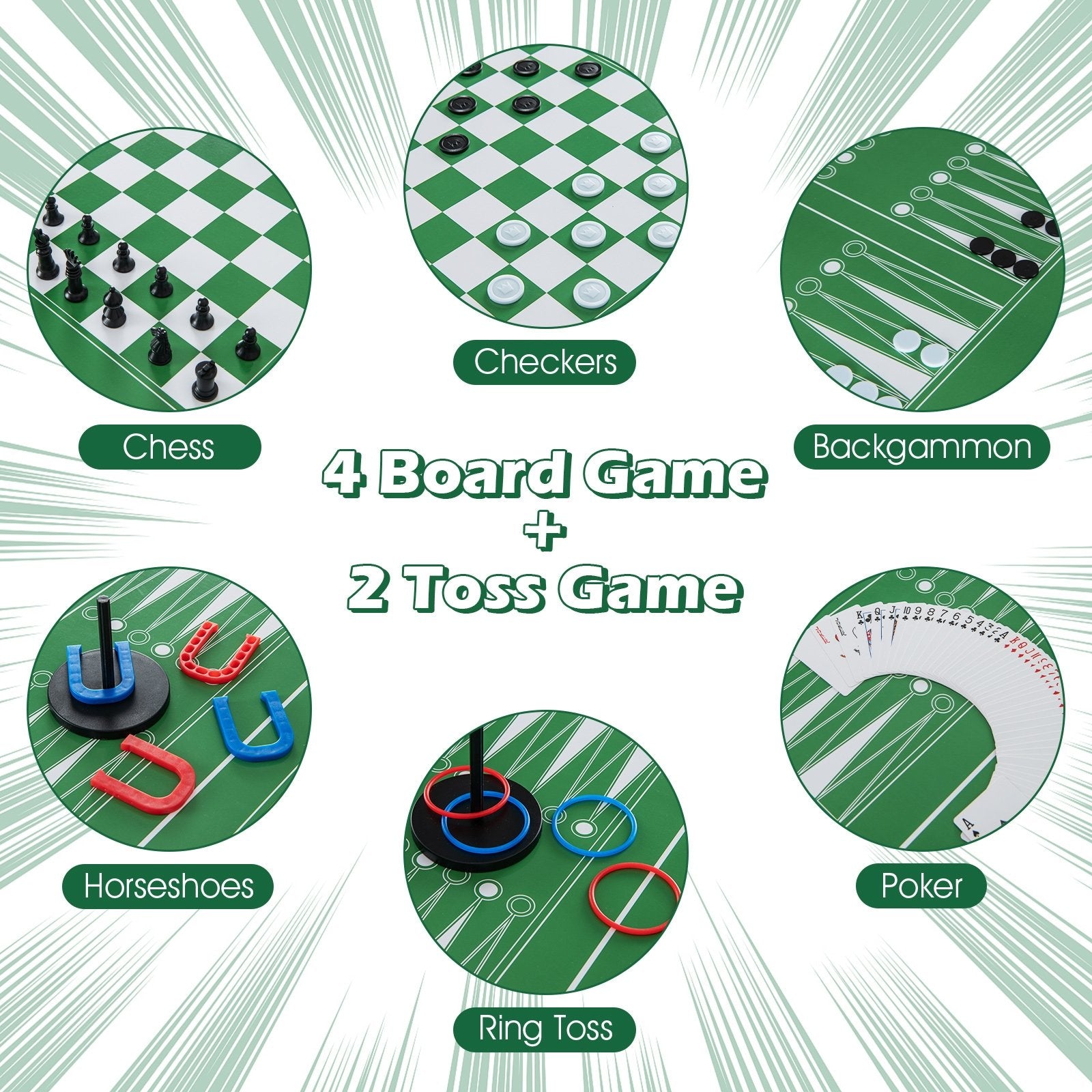 12-in-1 Combo Game Table Set with Foosball Air Hockey Pool Chess and Ping Pong, Multicolor Game Room   at Gallery Canada