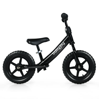 12 Inch Kids Balance No-Pedal Ride Pre Learn Bike with Adjustable Seat, Black Balance Bikes   at Gallery Canada