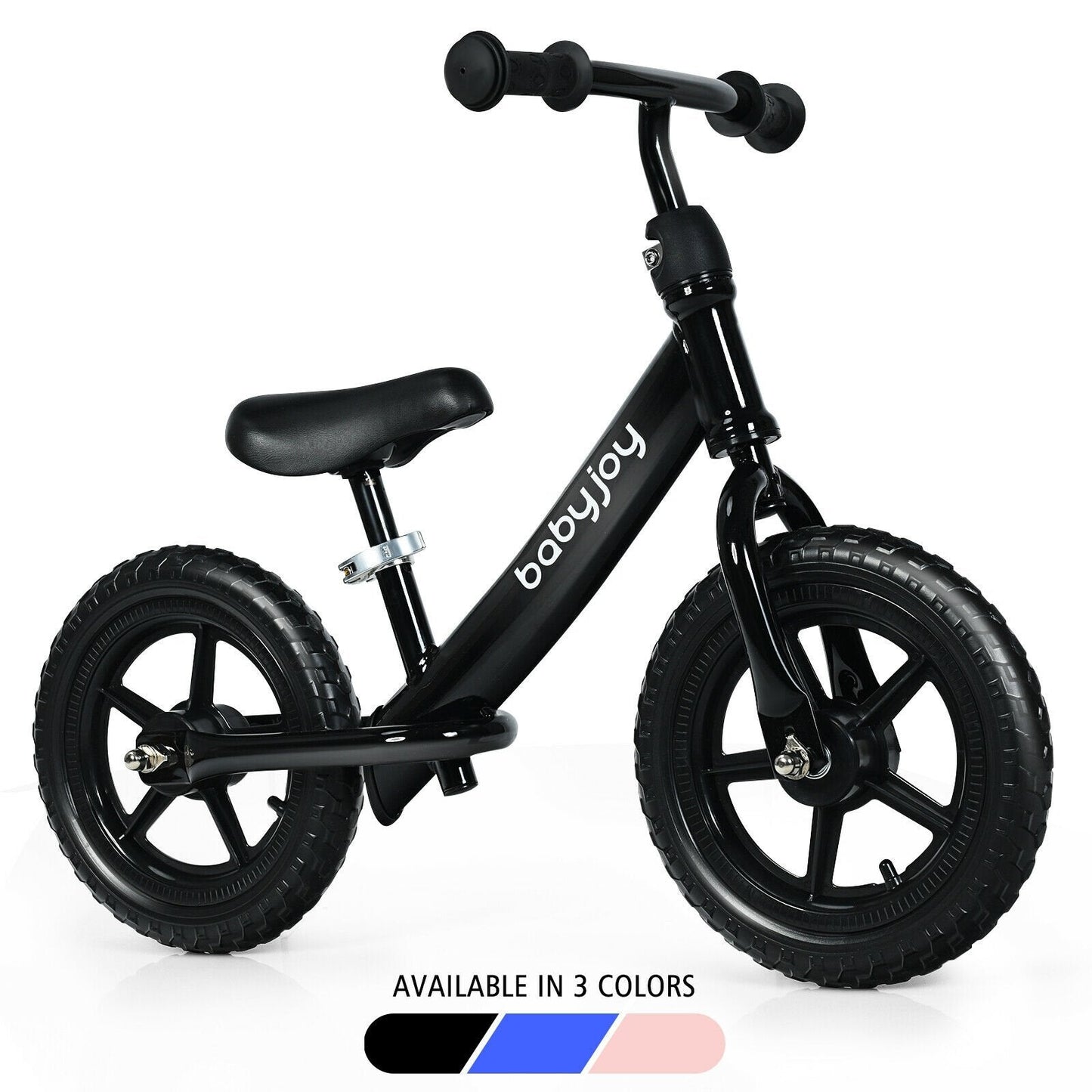 12 Inch Kids Balance No-Pedal Ride Pre Learn Bike with Adjustable Seat, Black Balance Bikes   at Gallery Canada