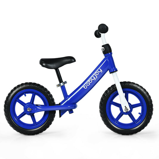 12 Inch Kids Balance No-Pedal Ride Pre Learn Bike with Adjustable Seat, Blue Balance Bikes   at Gallery Canada