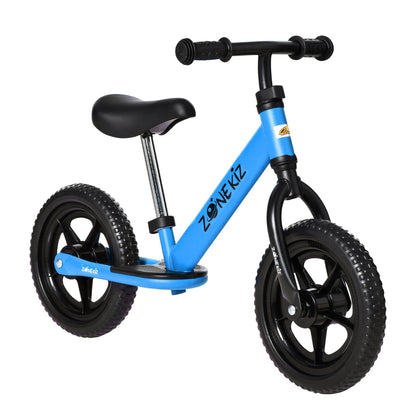 12" Kids Balance Bike No Pedal Bicycle Adjustable Seat and Handlebar Training Toddler Bike 3 - 5 Years Blue Tricycles for Kids Blue  at Gallery Canada