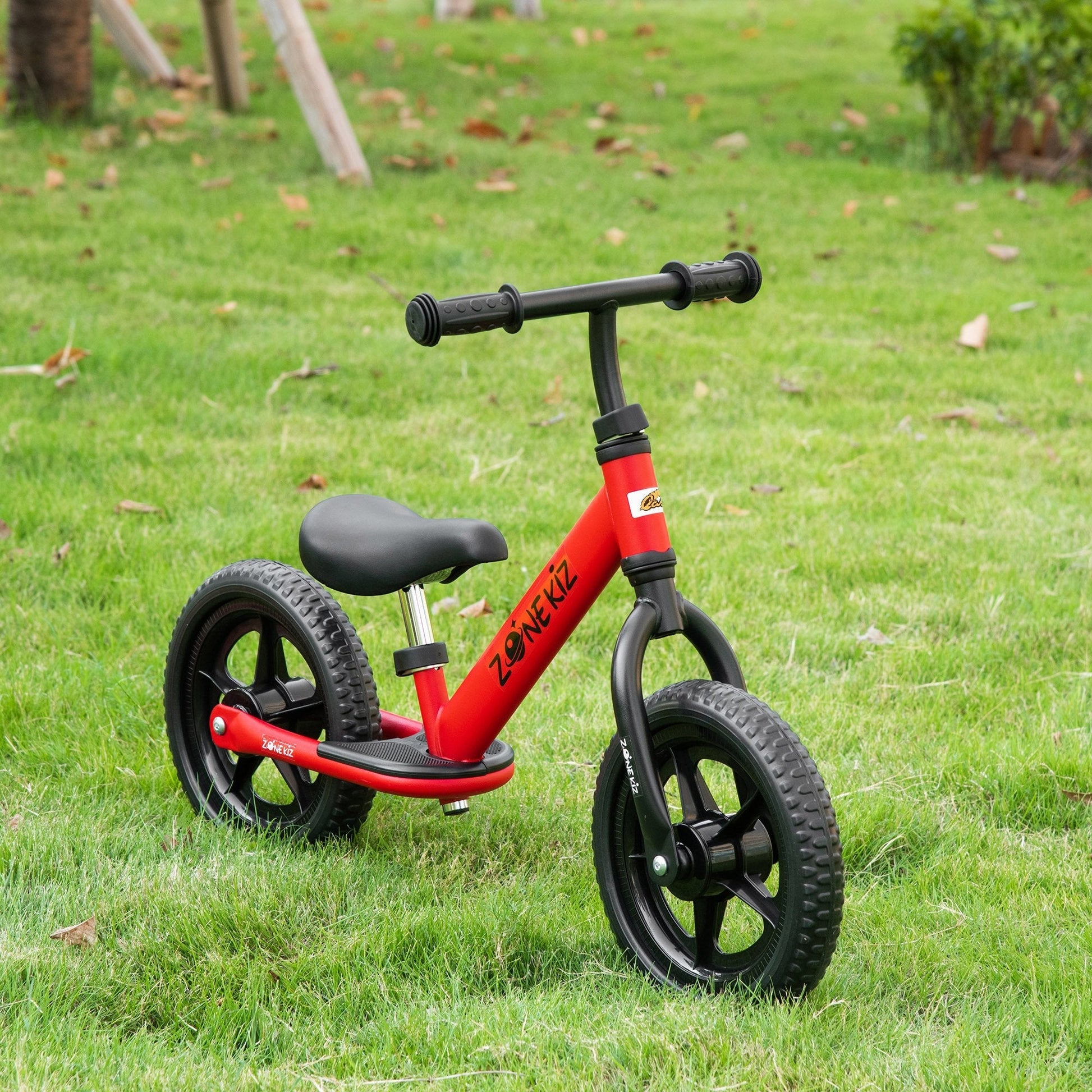 12" Kids Balance Bike No Pedal Bicycle Adjustable Seat and Handlebar Training Toddler Bike 3 - 5 Years Red Tricycles for Kids   at Gallery Canada