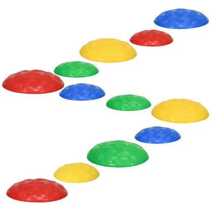 12 PCs Balance Stepping Stones for Kids with Anti-slip Mat, Turtle Shell Design, for Ages 3-8 Years, Stackable Gym Sets & Swings Multi Colour  at Gallery Canada