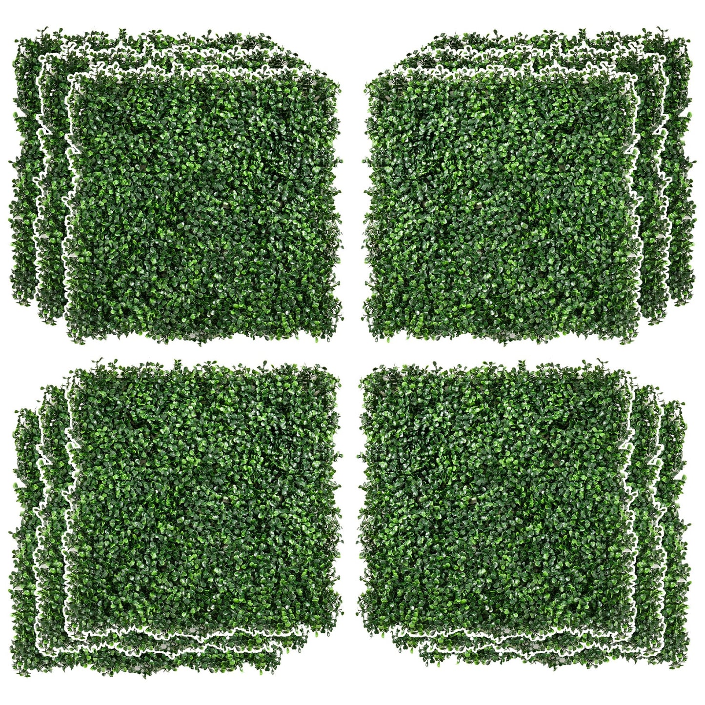 12-Piece Milan Artificial Grass, Fake Green Wall Grass with Water Drainage for Home, Garden, Light Green, 19.75" x 19.75" Artificial Wall Grass   at Gallery Canada