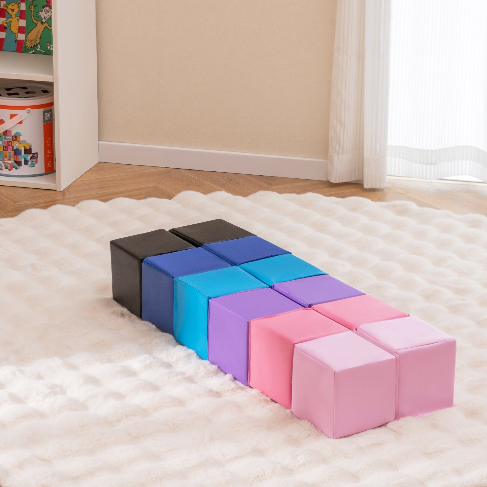 12 Pieces Soft Foam Building Blocks Climbing Foam Cubes Set for Kids, Multicolor Climbers & Slides   at Gallery Canada