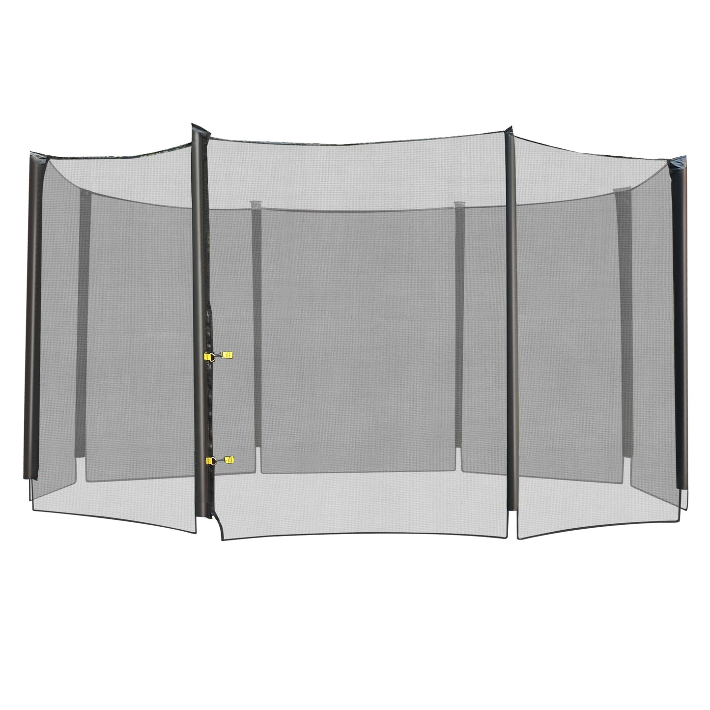 12' Round Trampoline Enclosure Trampolining Bounce Safety Net Fence Replacement Trampolines Black  at Gallery Canada