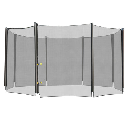 12' Round Trampoline Enclosure Trampolining Bounce Safety Net Fence Replacement Trampolines Black  at Gallery Canada