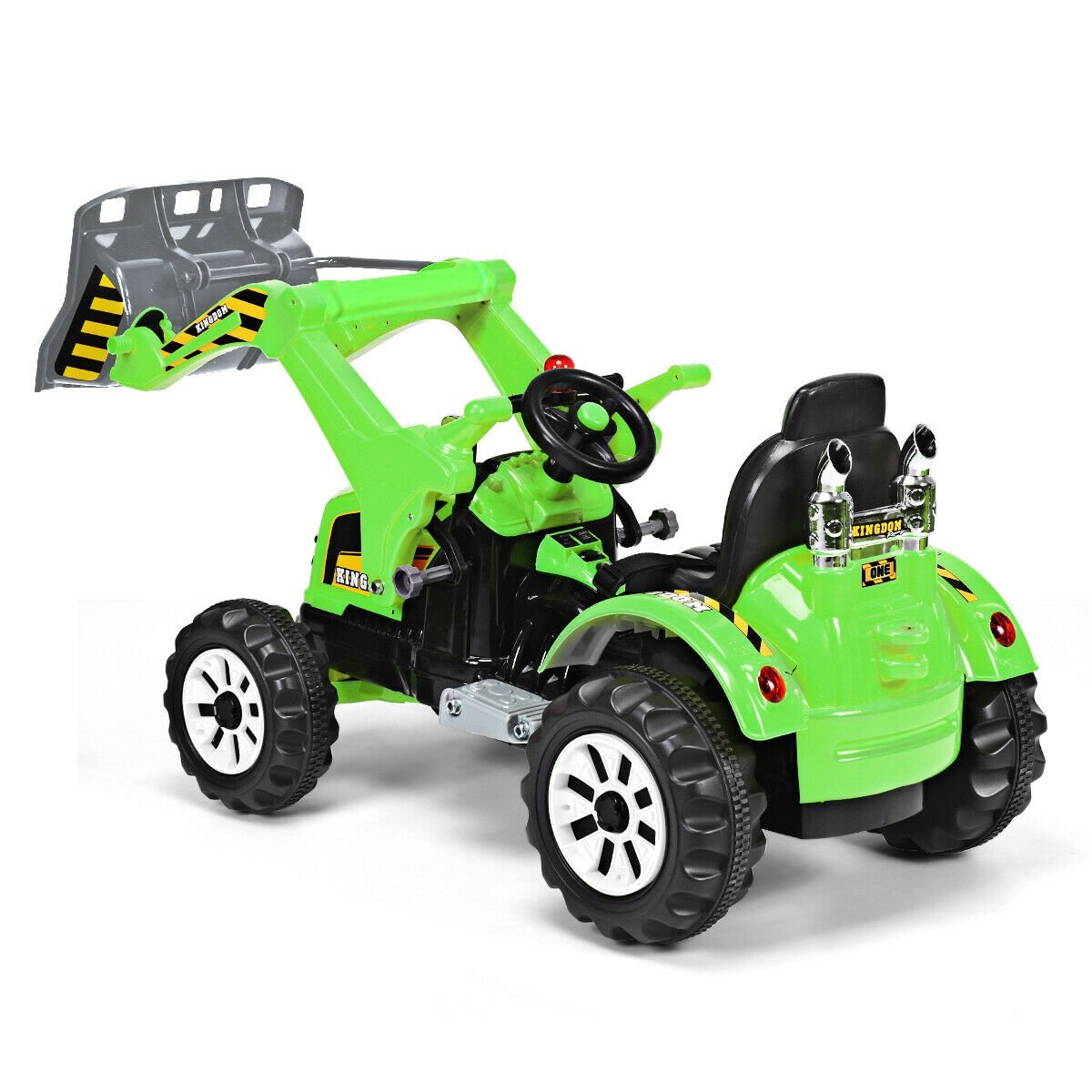 12 V Battery Powered Kids Ride on Dumper Truck, Green Powered Ride On Toys   at Gallery Canada