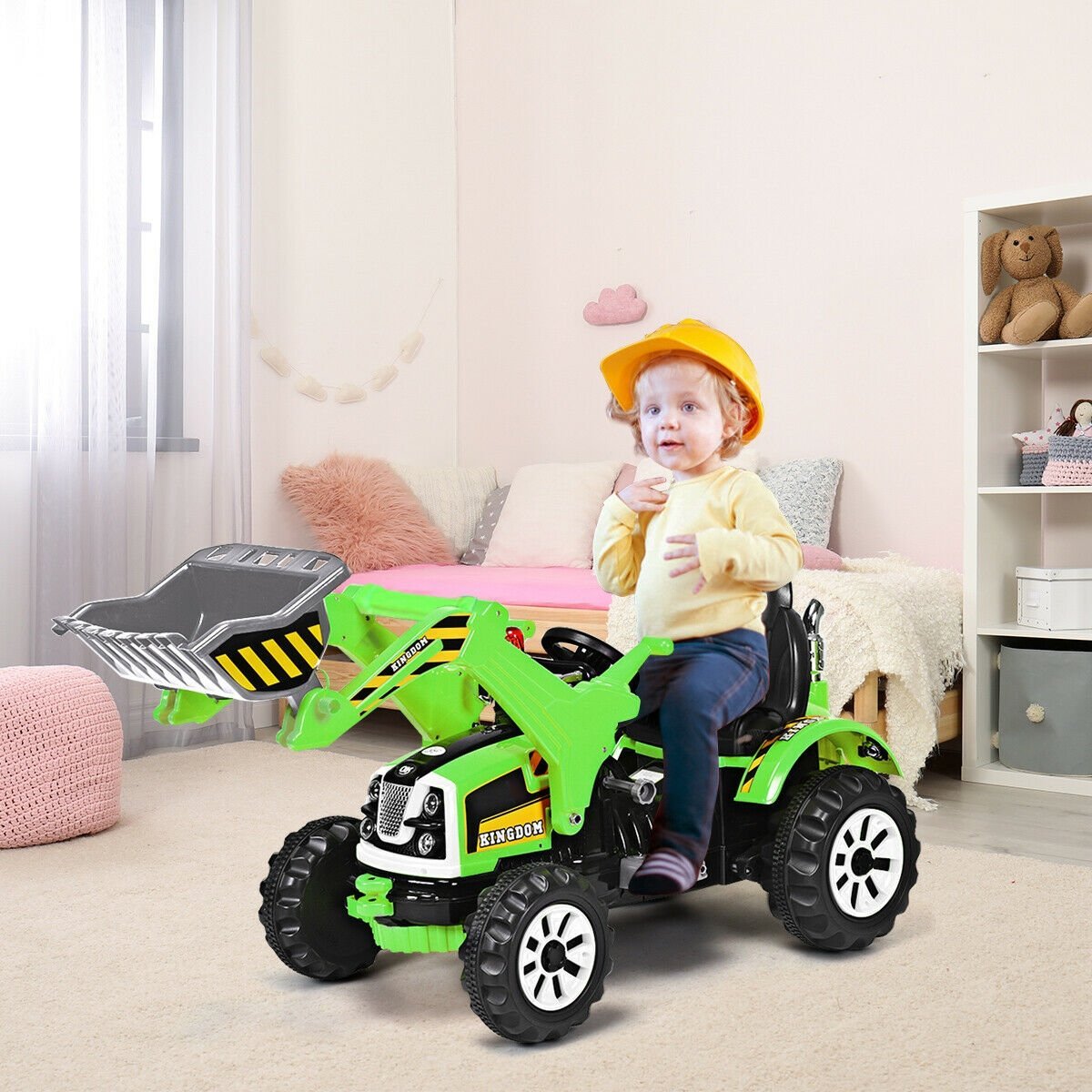 12 V Battery Powered Kids Ride on Dumper Truck, Green Powered Ride On Toys   at Gallery Canada