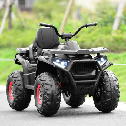 12 V Kids Electric 4-Wheeler ATV Quad with MP3 and LED Lights, Black Powered Ride On Toys   at Gallery Canada