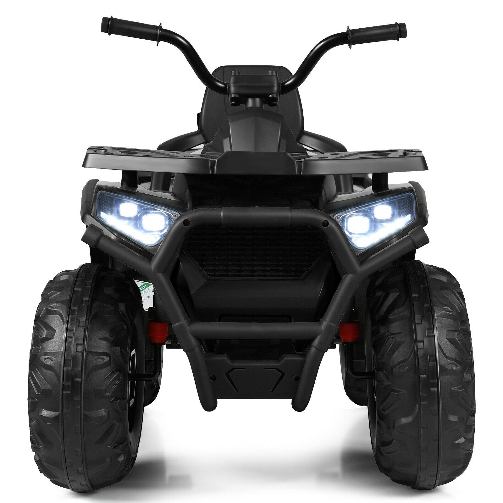 12 V Kids Electric 4-Wheeler ATV Quad with MP3 and LED Lights, Black Powered Ride On Toys   at Gallery Canada