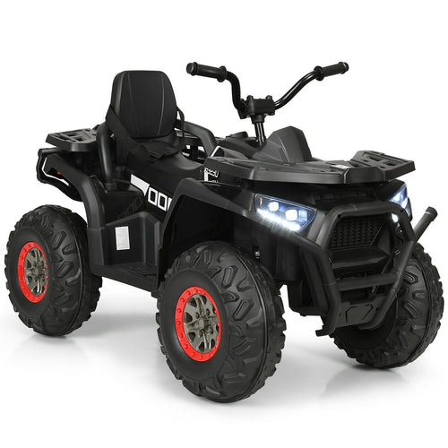 12 V Kids Electric 4-Wheeler ATV Quad with MP3 and LED Lights, Black