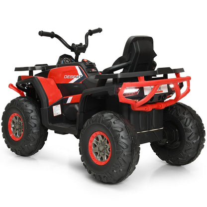 12 V Kids Electric 4-Wheeler ATV Quad with MP3 and LED Lights, Red Powered Ride On Toys   at Gallery Canada