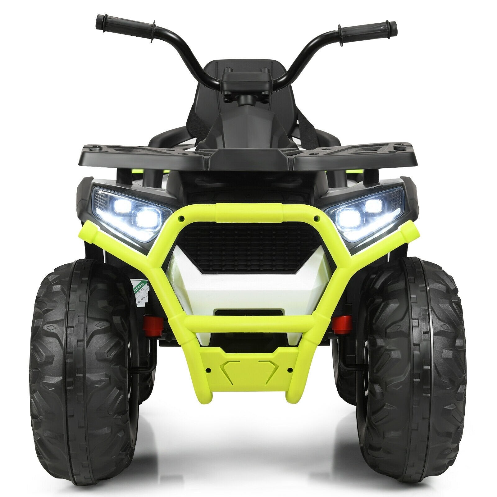 12 V Kids Electric 4-Wheeler ATV Quad with MP3 and LED Lights, White Powered Ride On Toys   at Gallery Canada