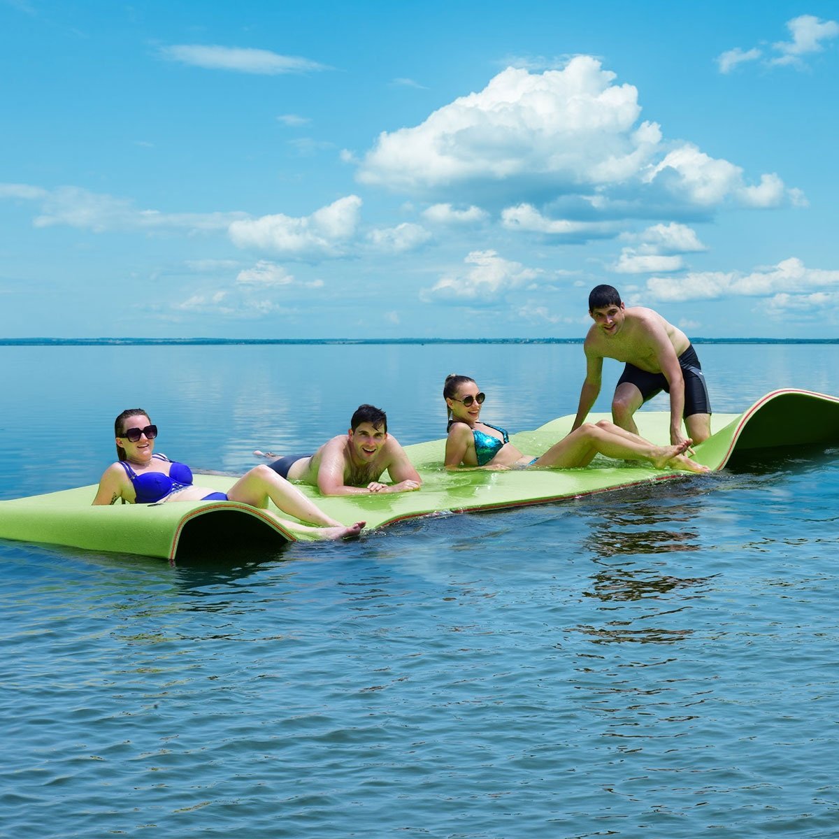 12’ x 6’ 3 Layer Floating Water Pad, Green Swimming   at Gallery Canada