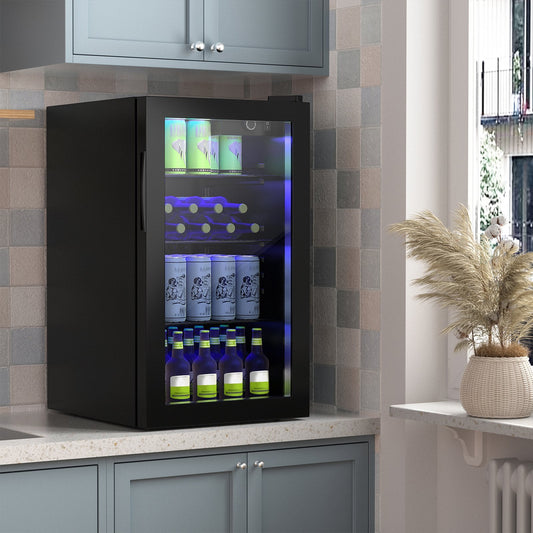 120 Can Beverage Mini Refrigerator with Glass Door Wine & Beverage Coolers   at Gallery Canada