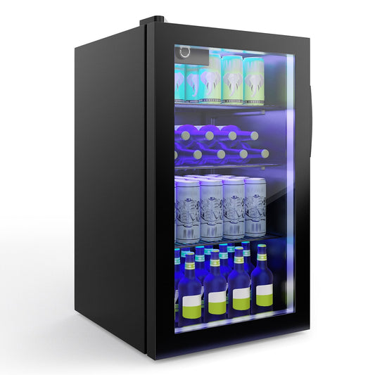 120 Can Beverage Mini Refrigerator with Glass Door Wine & Beverage Coolers   at Gallery Canada