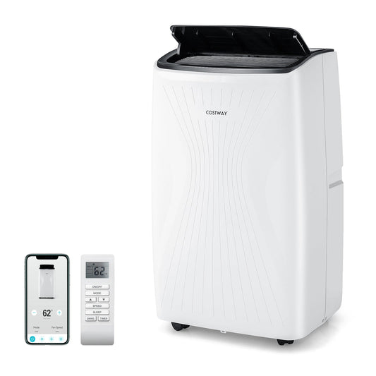12000/14000 BTU Portable Air Conditioner with Heat and Smart WiFi-14000 BTU, White Portable Air Conditioners White  at Gallery Canada