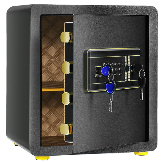 1.25 cu ft Steel Electronic Safe Box with Keypad and Key for Home Office, Black Safe Box   at Gallery Canada