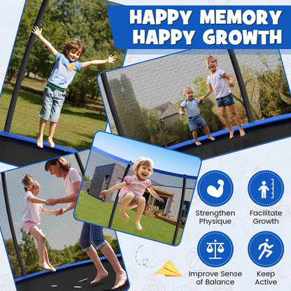 12FT ASTM Approved Recreational Trampoline with Ladder, Blue Trampolines   at Gallery Canada