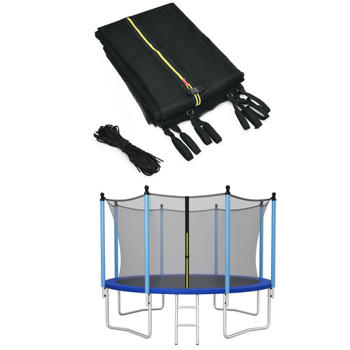 12Ft Replacement Weather-Resistant Trampoline Safety Enclosure Net, Black