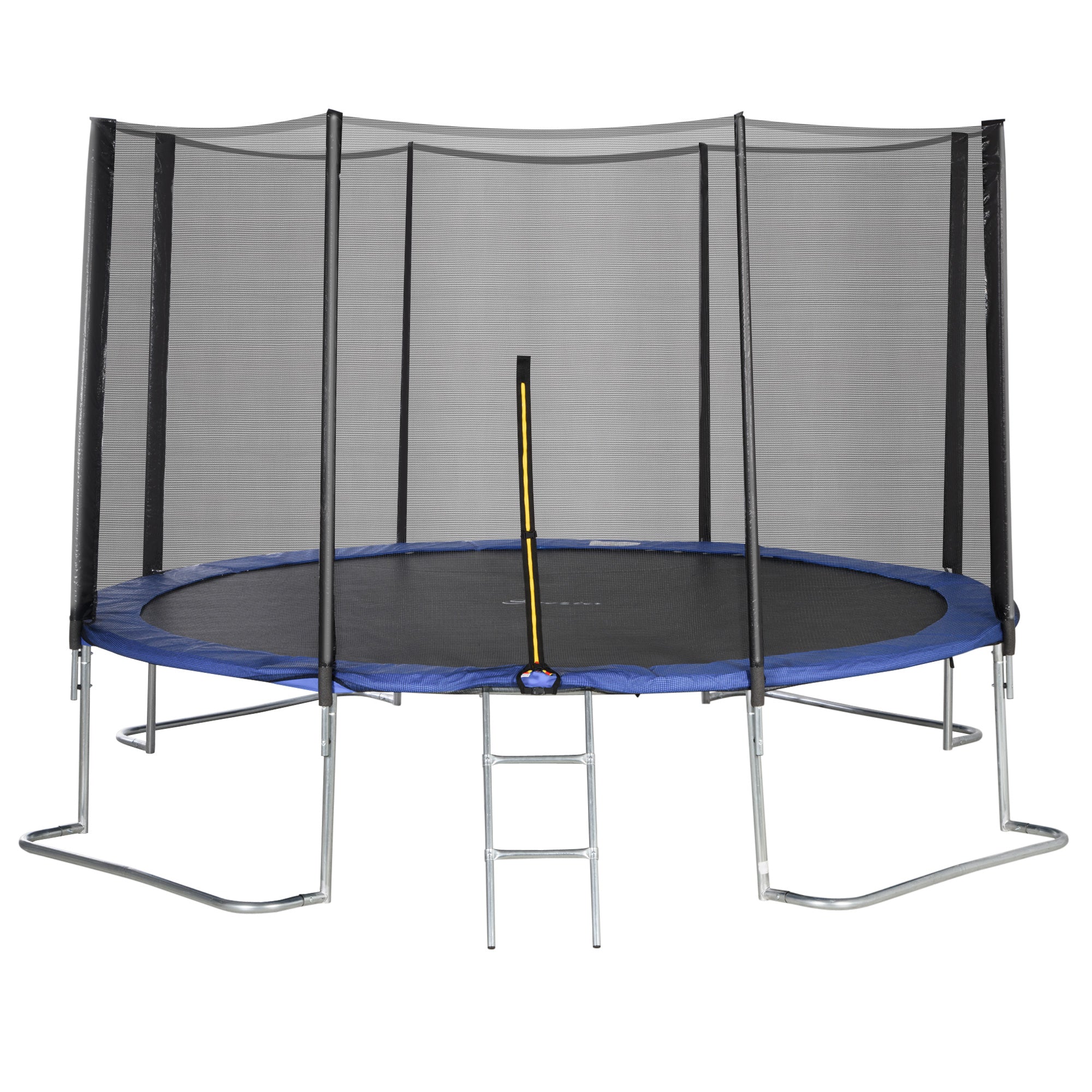 12ft Trampoline with Safety Enclosure Net and Non-Slip Ladder for Kids, Teens and Adults Indoor and Outdoor Use, Blue Trampolines Blue  at Gallery Canada