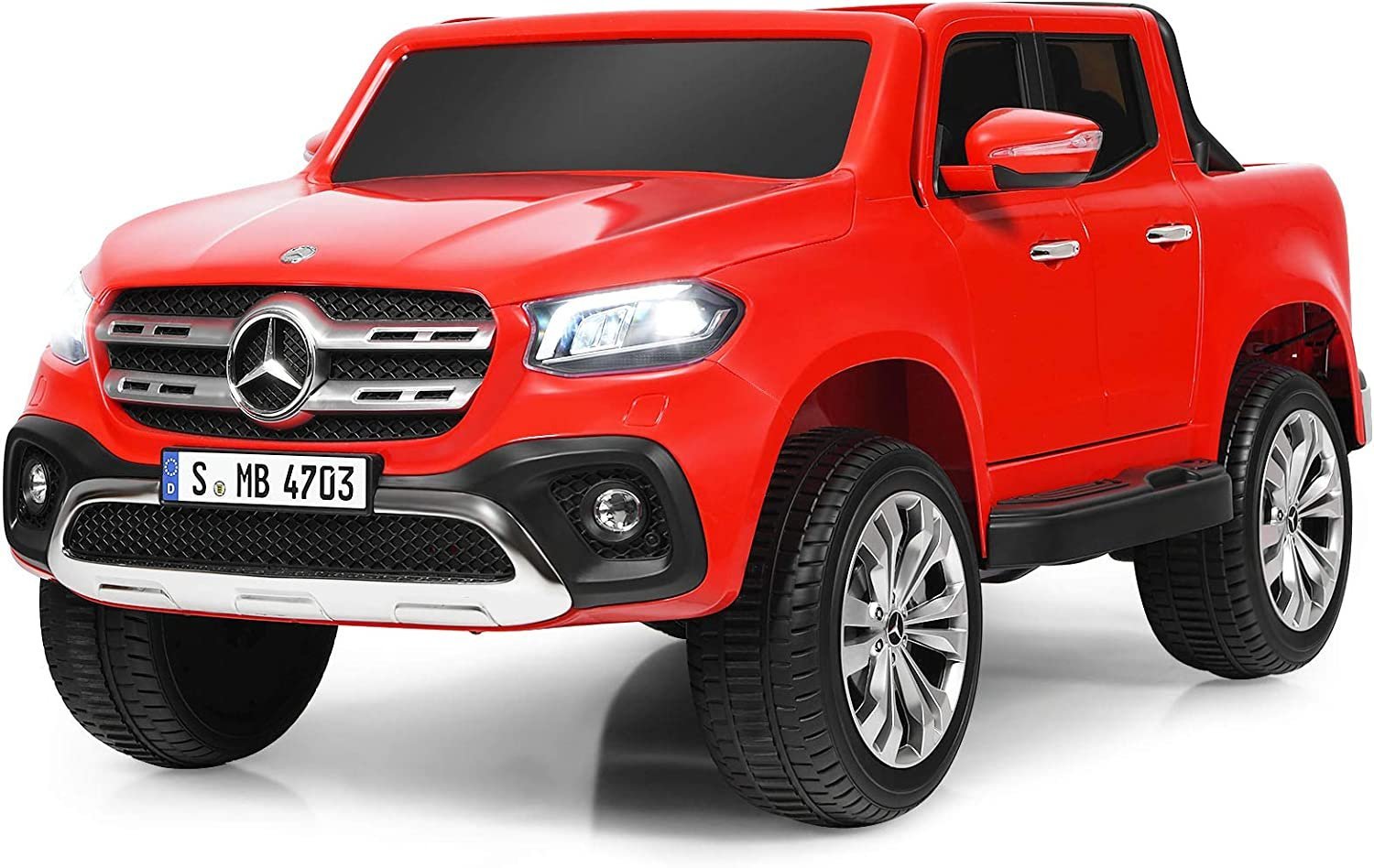 12V 2-Seater Kids Ride On Car Licensed Mercedes Benz X Class RC with Trunk, Red Powered Ride On Toys   at Gallery Canada