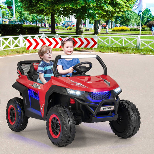 12V 2-Seater Kids Ride on UTV with Slow Start Function Music, Red