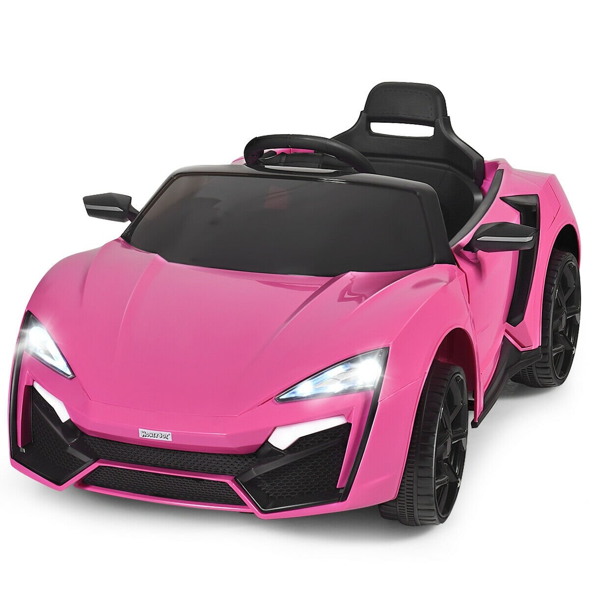 12V 2.4G RC Electric Vehicle with Lights, Pink Powered Ride On Toys   at Gallery Canada