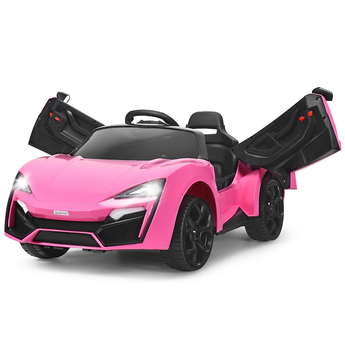 12V 2.4G RC Electric Vehicle with Lights, Pink Powered Ride On Toys   at Gallery Canada