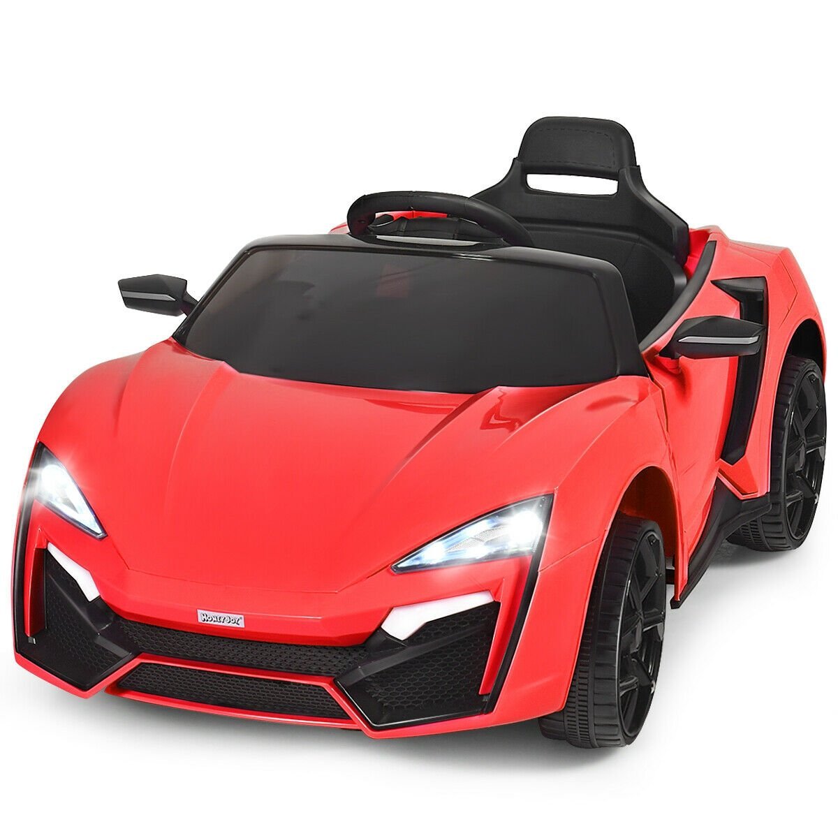 12V 2.4G RC Electric Vehicle with Lights, Red Powered Ride On Toys   at Gallery Canada