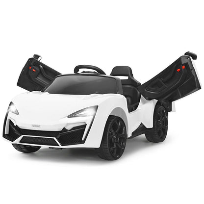 12V 2.4G RC Electric Vehicle with Lights, White Powered Ride On Toys   at Gallery Canada