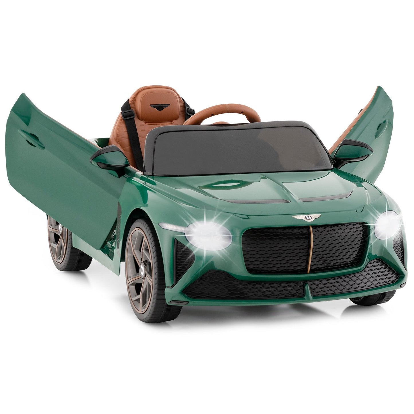 12V Battery Powered Licensed Bentley Bacalar Kids Ride-on Racer Car, Green Powered Ride On Toys   at Gallery Canada