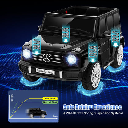 12V Battery Powered Licensed Mercedes-Benz G500 Kids Ride-on Car, Black Powered Ride On Toys   at Gallery Canada