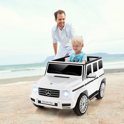 12V Battery Powered Licensed Mercedes-Benz G500 Kids Ride-on Car, White Powered Ride On Toys   at Gallery Canada