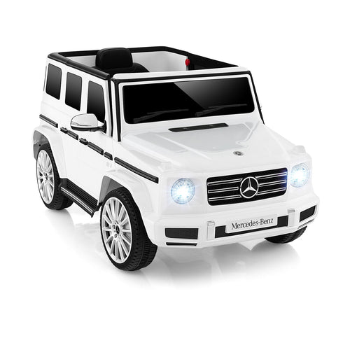 12V Battery Powered Licensed Mercedes-Benz G500 Kids Ride-on Car, White