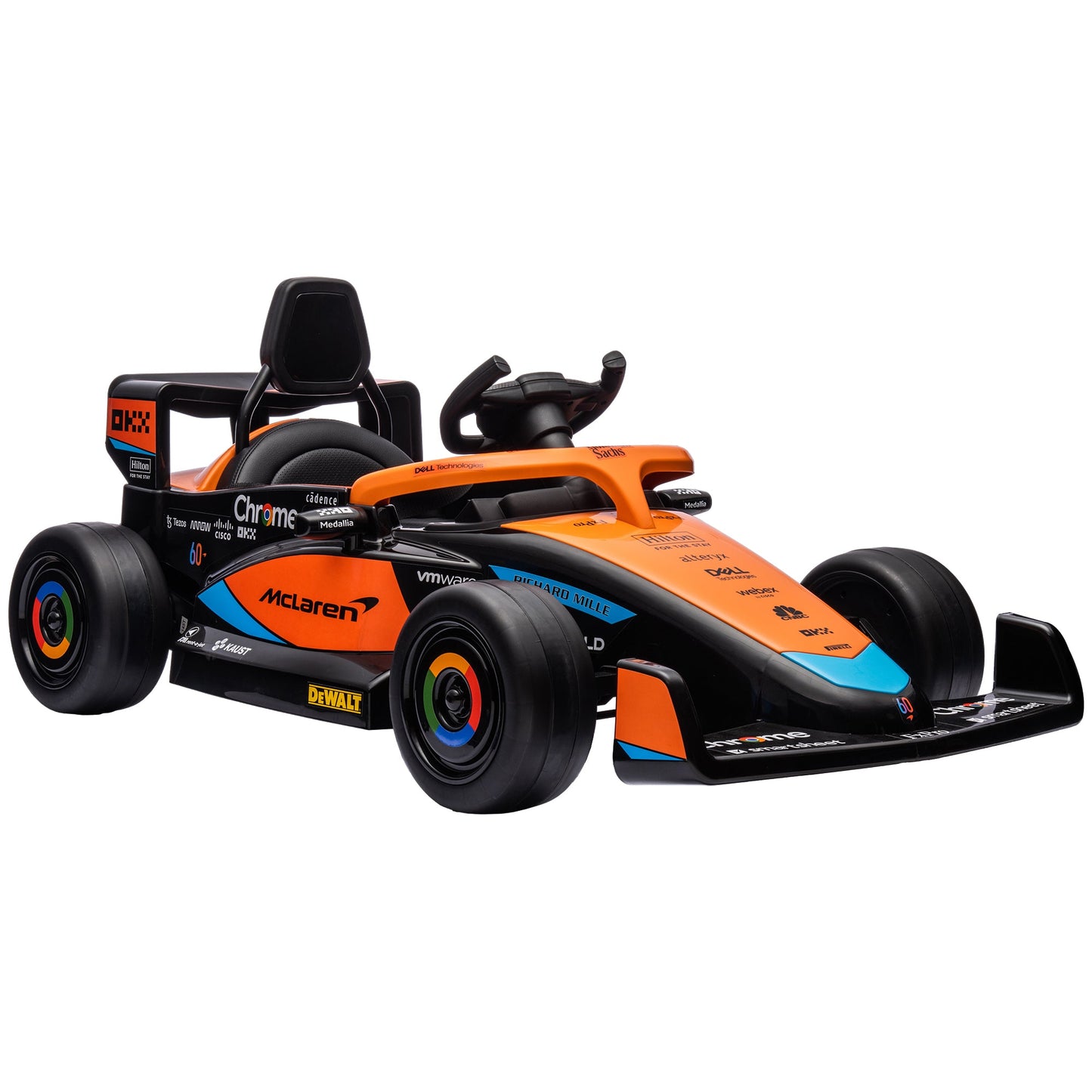 12V Electric Car for Kids with Suspension, Music, MP3, Remote Control for 3-5 Years, Orange Electric Toy Cars   at Gallery Canada