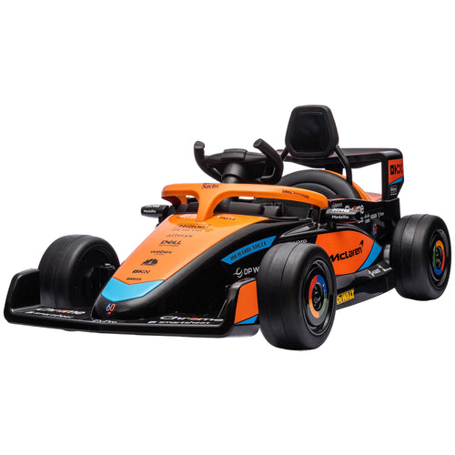 12V Electric Car for Kids with Suspension, Music, MP3, Remote Control for 3-5 Years, Orange