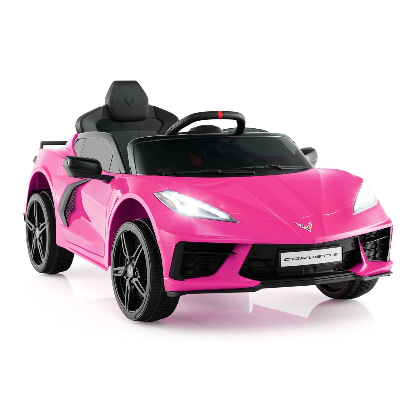 12V Electric Kids Ride On Car Licensed Chevrolet Corvette C8 with Remote Control Ages 3+ Years Old, Pink Powered Ride On Toys Pink  at Gallery Canada