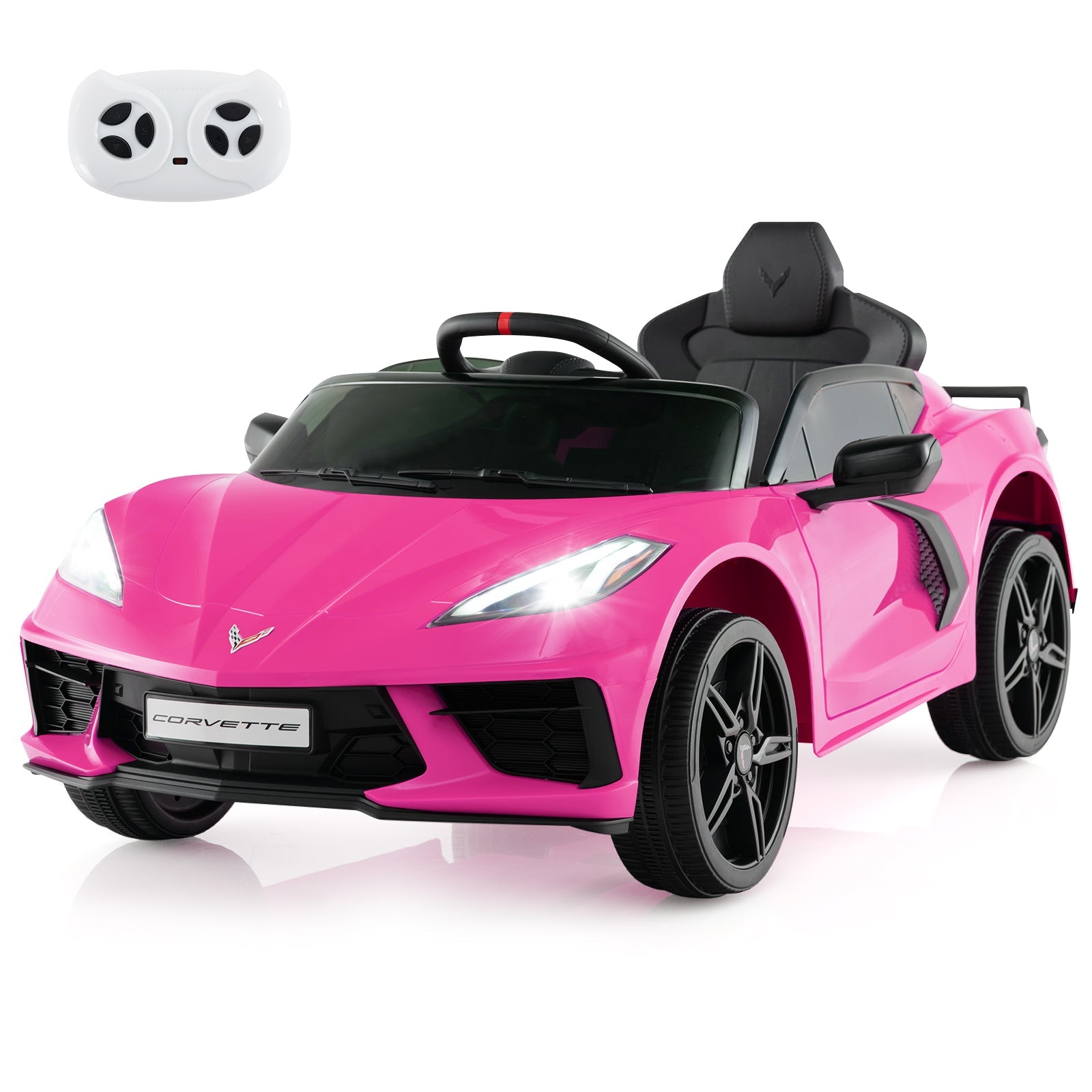 12V Electric Kids Ride On Car Licensed Chevrolet Corvette C8 with Remote Control Ages 3+ Years Old, Pink Powered Ride On Toys   at Gallery Canada