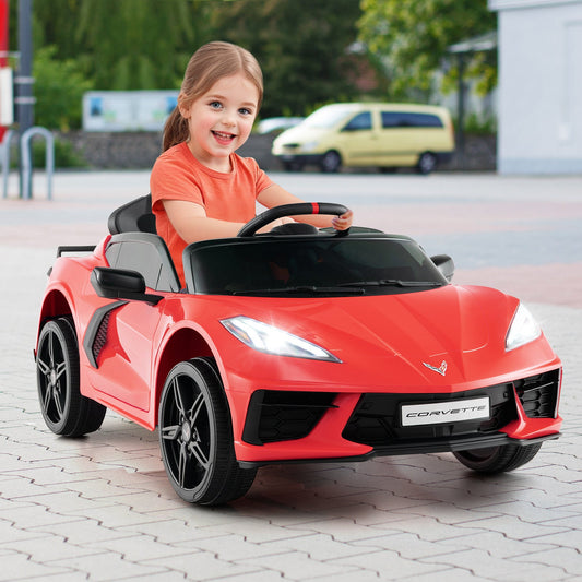 12V Electric Kids Ride On Car Licensed Chevrolet Corvette C8 with Remote Control Ages 3+ Years Old, Red Powered Ride On Toys Red  at Gallery Canada